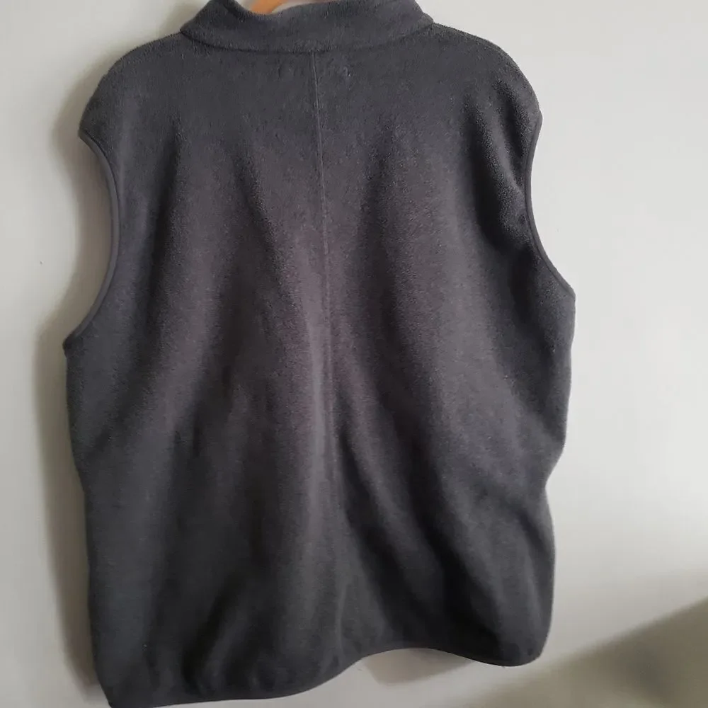 Amazon Essentials Men's Polar Fleece Vest Full Zip Charcoal XL